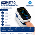 Oxímetro de Pulso Digital Portátil com Medidor de Saturação e Frequência Cardíaca