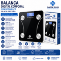 Balança Digital Corporal com Visor LCD de Alta Precisão