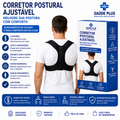 Corretor Postural Ajustável para Costas e Ombros