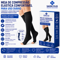 Meia de Compressão Elástica Confortável para Uso Diário