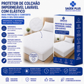 Protetor de Colchão Impermeável Lavável com Elástico