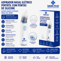Aspirador Nasal Elétrico Portátil com Pontas de Silicone