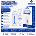 Umidificador de Ar Ultrassônico Portátil com Alimentação USB